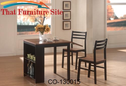 Persia Breakfast Table w/ 2 Side Chairs by Coaster Furniture  | Austin