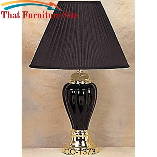 Talbe Black Lamp  Pumpkin Shape by Coaster Furniture  | Austin