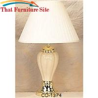 Table Beige Lamp  Pumpkin Shape by Coaster Furniture 