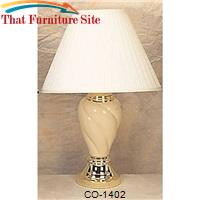 Table Beige Lamp Spiral Shape by Coaster Furniture 