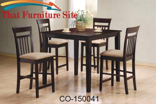 Mix &amp; Match 5 Piece Counter Height Dining Set by Coaster Furniture  | 