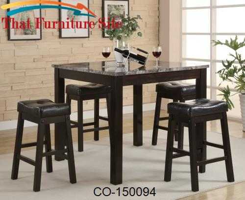 Sophia 5 Piece Counter Table and Chair Set by Coaster Furniture  | Aus