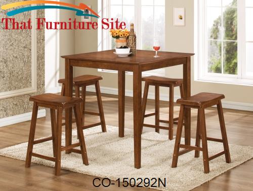 Yates 5 Piece Counter Height Dining Set by Coaster Furniture  | Austin
