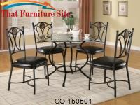 Altamonte 5 Piece Dining Set with Glass Table Top by Coaster Furniture 