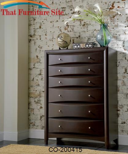 Phoenix Contemporary 6 Drawer Chest by Coaster Furniture  | Austin