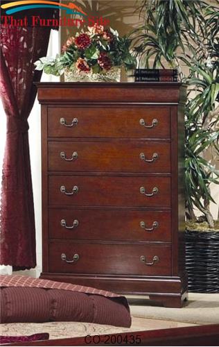 Louis Philippe 5 Drawer Chest by Coaster Furniture  | Austin