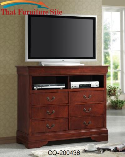 Louis Philippe Media 6 Drawer Chest by Coaster Furniture  | Austin
