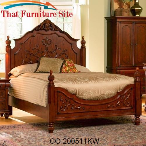 Isabella California King Carved Bed by Coaster Furniture  | Austin