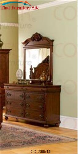 Isabella Carved Dresser Mirror by Coaster Furniture  | Austin
