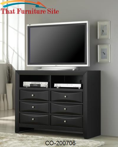 Briana Media Chest with 6 Drawers and 2 Compartments by Coaster Furnit