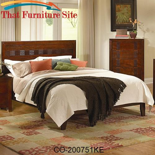 Resin King Platform Style Panel Bed by Coaster Furniture  | Austin