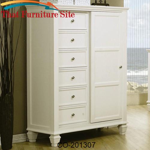 Sandy Beach 8 Drawer Chest with Sliding Door by Coaster Furniture  | A