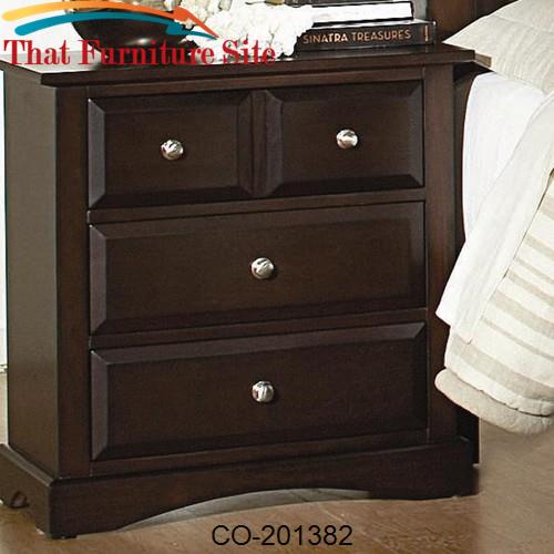 Harbor Classic 3 Drawer Nightstand by Coaster Furniture  | Austin