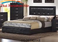 Dylan King Faux Leather Upholstered Low Profile Bed by Coaster Furniture 