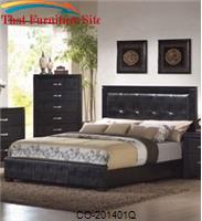 Dylan Queen Faux Leather Upholstered Low Profile Bed by Coaster Furniture 