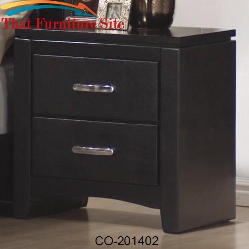 Dylan Faux Leather 2 Drawer Nightstand by Coaster Furniture  | Austin