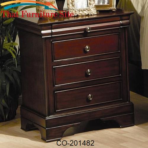 Versailles 3 Drawer Nightstand by Coaster Furniture  | Austin