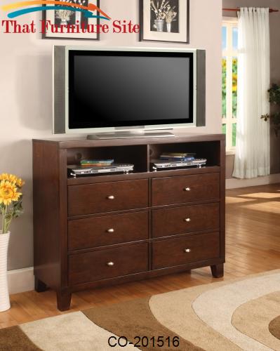Lorretta Contemporary TV Dresser with Shelves and Drawers by Coaster F