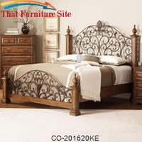 Edgewood King Poster Bed with Scrolled Accents by Coaster Furniture 