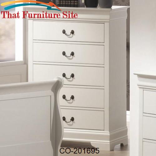 Saint Laurent Traditional Louis Philippe Style Chest of Drawers by Coa