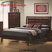 Serenity King Platform Style Bed with Cut-Out Headboard Design by Coaster Furniture 