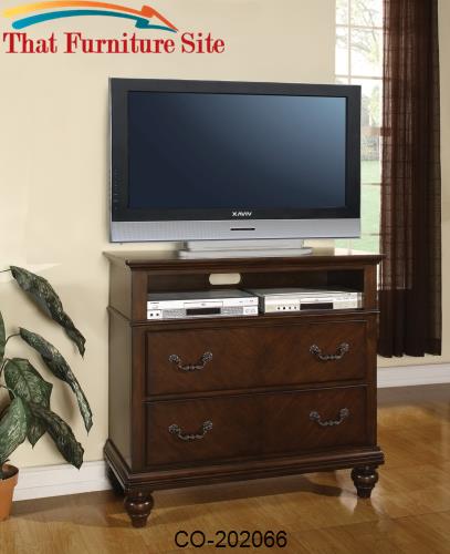 Sidney Media Chest with 2 Large Drawers and Spacious Opening by Coaste