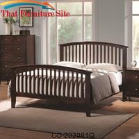 Tia Queen Headboard &amp; Footboard Bed with Tapered Legs by Coaster Furniture 