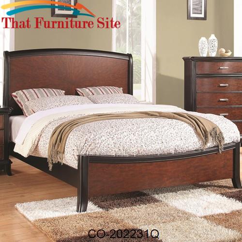 Josephina Queen Two-Tone Panel Bed with Arched Headboard and Footboard