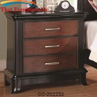 Josephina 3 Drawer Night Stand with Cherry and Mocha Finishes by Coaster Furniture 