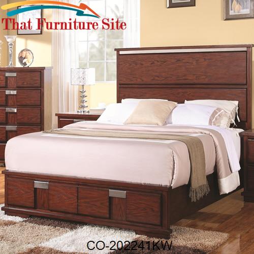 Hyland California King Bed w/ 2 Drawers by Coaster Furniture  | Austin