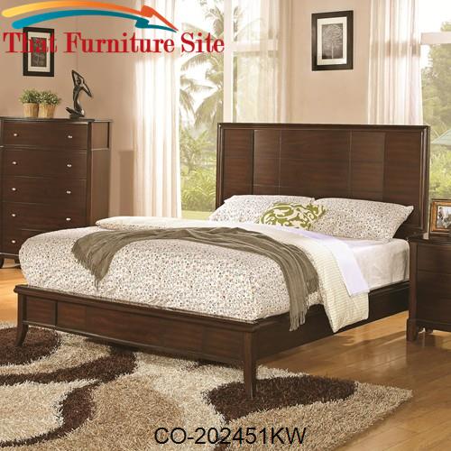 Addley California King Low Profile Bed with Panel Headboard by Coaster