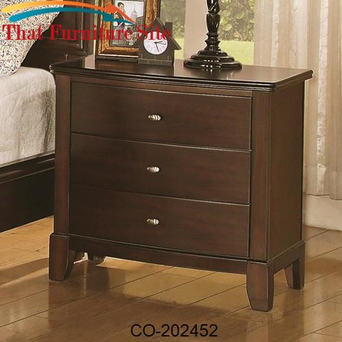 Addley Night Stand with 3 Drawers by Coaster Furniture  | Austin