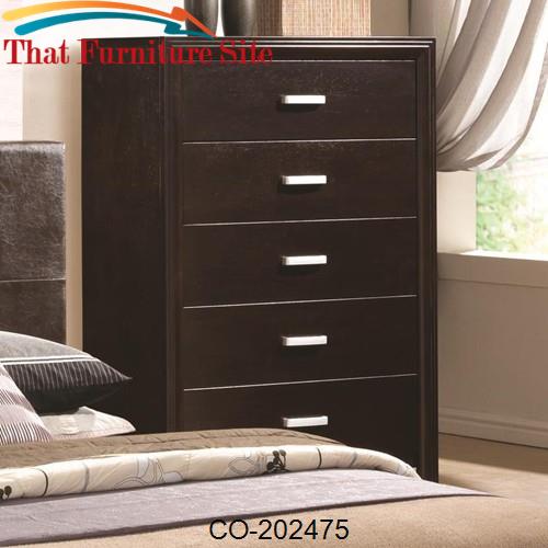 Andreas Casual Five Drawer Chest of Drawers by Coaster Furniture  | Au