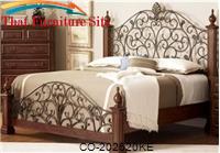 Edgewood King Poster Bed with Scrolled Accents by Coaster Furniture 