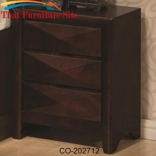 Bree Transitional Three Drawer Night Stand by Coaster Furniture  | Aus