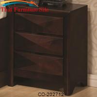 Bree Transitional Three Drawer Night Stand by Coaster Furniture 