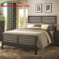 Richmond California King Black Slat Bed by Coaster Furniture 