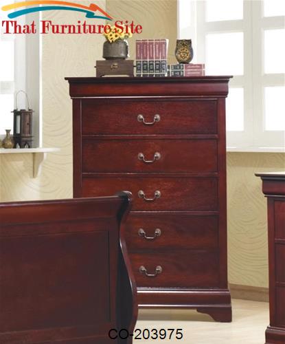 Louis Philippe 5 Drawer Chest by Coaster Furniture  | Austin