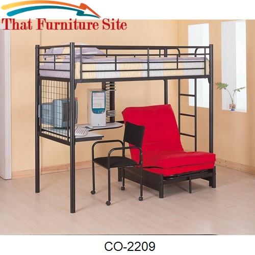 Bunks Twin Workstation Loft Bed by Coaster Furniture  | Austin