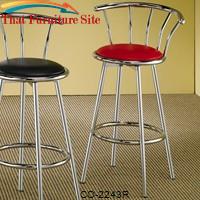 Cleveland Chrome Plated Bar Stool with Upholstered Seat by Coaster Furniture 