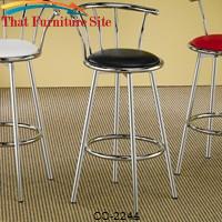 Cleveland Chrome Plated Bar Stool with Upholstered Seat by Coaster Furniture 