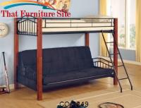 Haskell Metal and Wood Casual Twin over Futon Bunk Bed by Coaster Furniture 