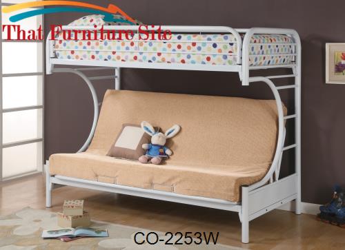 Fordham C Style Twin Over Full Futon Bunk Bed by Coaster Furniture  | 