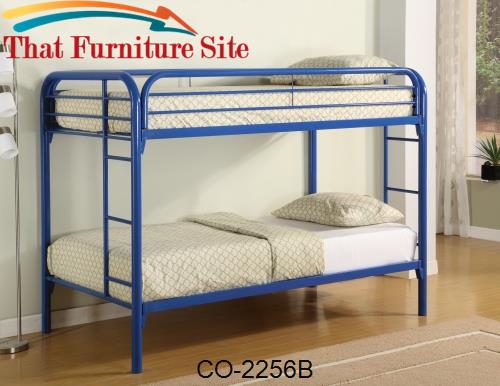 TWIN/TWIN BUNK BED, BLUE by Coaster Furniture  | Austin