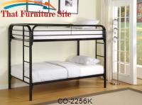 Fordham Twin Over Twin Bunk Bed with Built-In Ladders by Coaster Furniture 