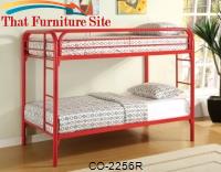 TWIN/TWIN BUNK BED, RED by Coaster Furniture 