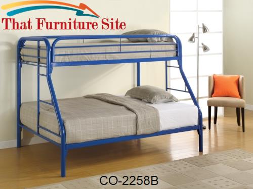 TWIN/FULL BUNK BED, BLUE by Coaster Furniture  | Austin