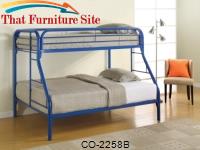 TWIN/FULL BUNK BED, BLUE by Coaster Furniture 