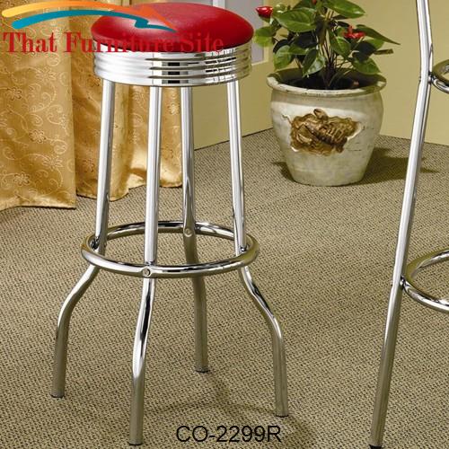 Cleveland Chrome Plated Soda Fountain Bar Stool by Coaster Furniture  