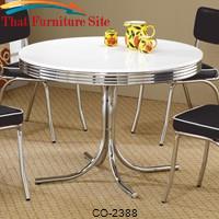 Cleveland Round Chrome Plated Dining Table by Coaster Furniture 